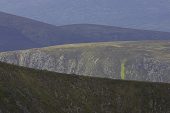 Mountain ridges from the slopes of Cairngorm Cairngorms National Park Highland Region Scotland