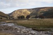 River Findhorn and mountains Strathdearn Highland Region Scotland UK November 2014