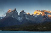Lake Pehoe and The Blue Massif Torres del Paine National Park he Andes Patagonia Chile South America December 2016