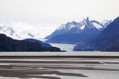 Lago Grey and the Grey Glacier from near the hotel Lago Grey Torres del Paine National Park The Andes Patagonia Chile South America December 2016