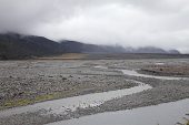 Braided river system Bealey River Arthur's Pass National Park South Island New Zealand